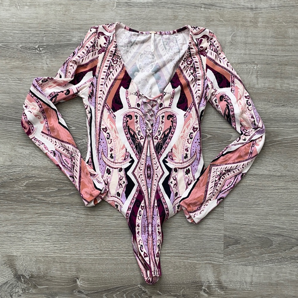 Free People | Pick a Place Paisley Bodysuit - Picture 2 of 12